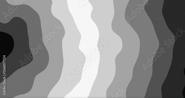 Fototapeta Abstract grayscale wavy pattern background design texture illustration art digital graphic image shades monochrome tones curves
