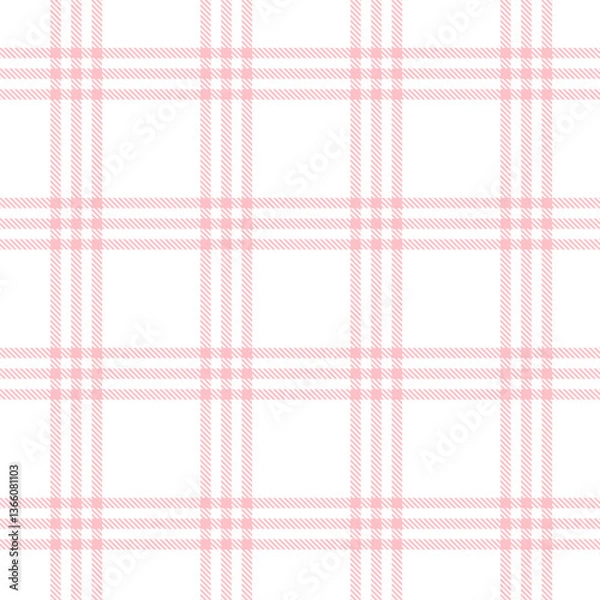 Obraz Seamless checkered pattern forming a pink and white textile design, ideal for fashion and home decor