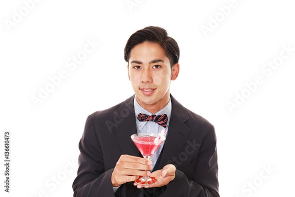 Fototapeta 笑顔のウェイター
