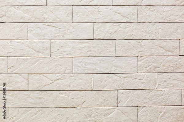 Obraz Square white brick wall background