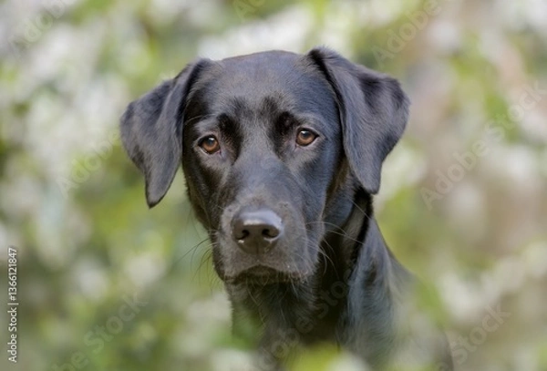 Obraz black dog portrait