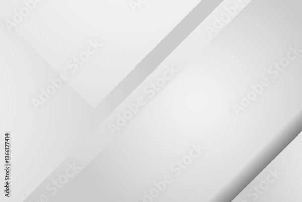 Obraz Abstract geometric shapes in light gray and white