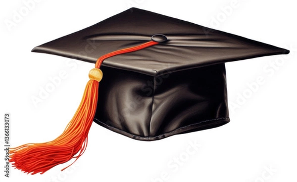 Fototapeta PNG Graduation hat intelligence achievement certificate.