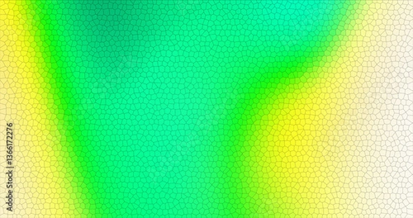 Fototapeta Abstract Green Yellow Gradient Mosaic Tile Pattern Design Background Texture