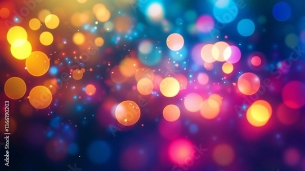 Fototapeta "Abstract led light background with soft focus and vibrant glowing colors – futuristic blurred light rays and digital technology aesthetic