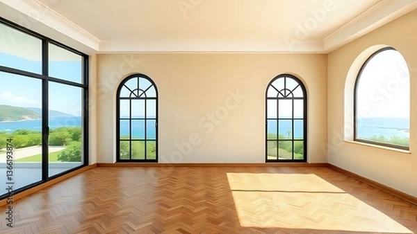 Fototapeta empty room with window