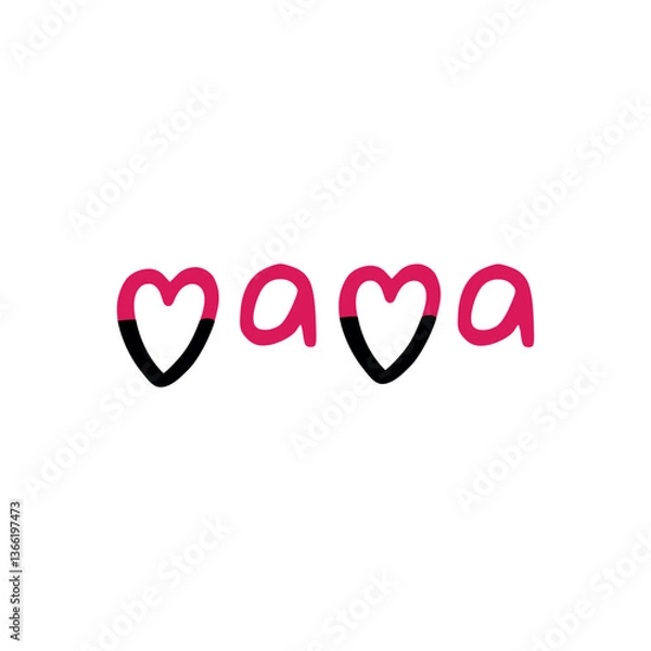 Obraz mama logo design with geometry