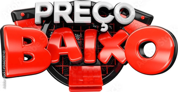 Obraz PREÇO BAIXO SELO 3D PARA COMPOR.