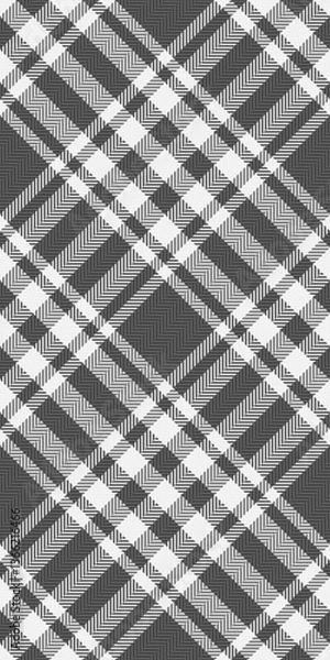Obraz Elegant grayscale plaid pattern.  Perfect for textile design, website backgrounds, or fashion projects.  Subtle herringbone texture adds depth and sophistication.