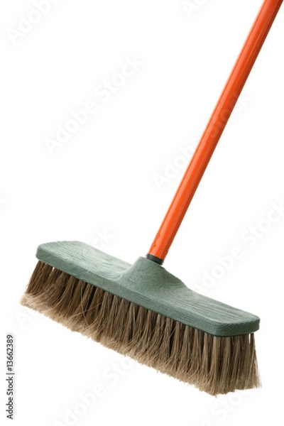 Obraz Brush for a floor with the orange handle