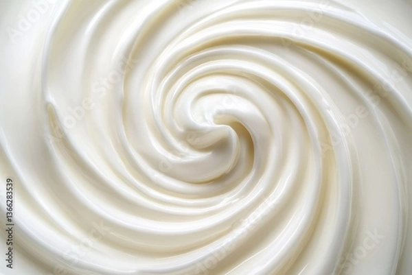Fototapeta Swirling creamy texture, smooth and luxurious, perfect for skincare or food products.
