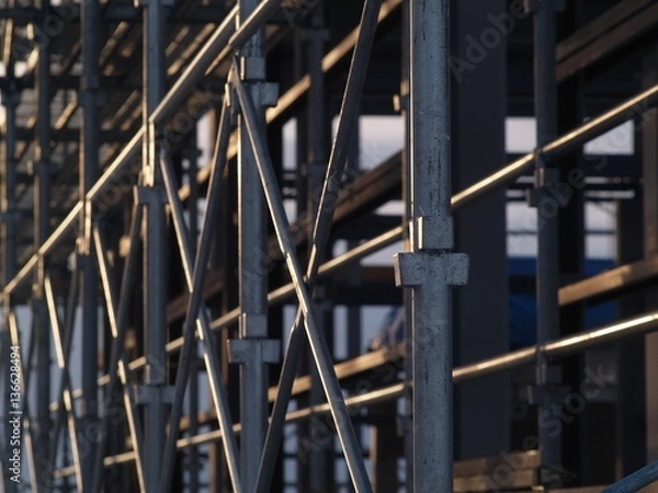 Obraz 建築工事　足場