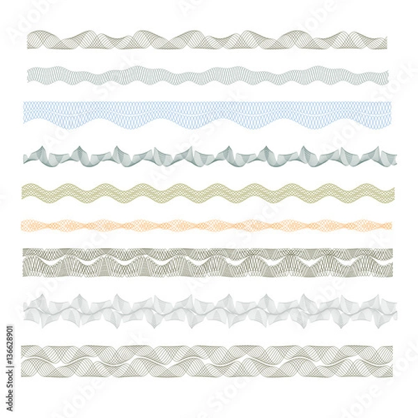 Fototapeta guilloche decorative borders