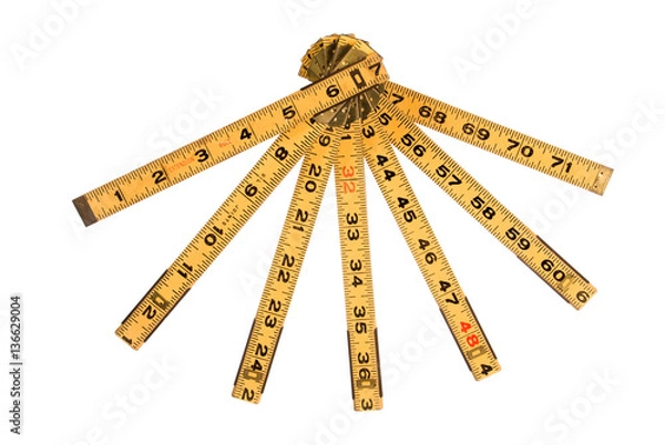 Obraz Extension rule isolated on white