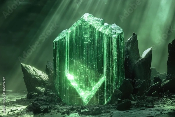 Fototapeta Radiant Krypton: X-Ray Disco Rays Illuminating Radioactive Shimmers