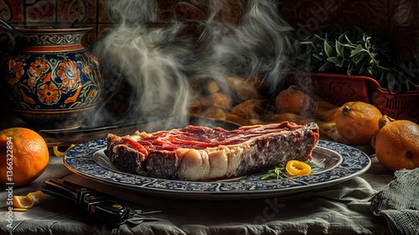 Obraz grilled meat with vegetables