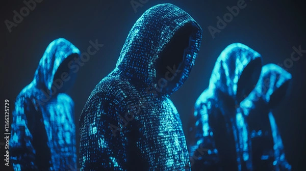 Fototapeta Hacker are planning to hack and attack networks and cyber security systems.abstract innovative cyber security network, using interconnected nodes to represent business partnerships on the Smart city.