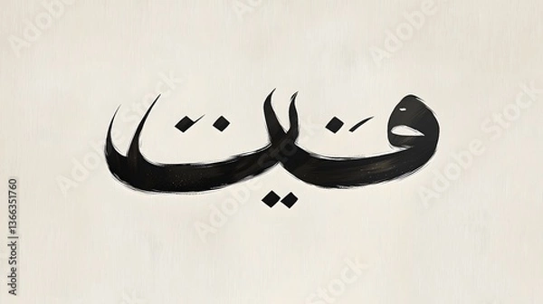 Obraz Arabic calligraphy script on textured paper background