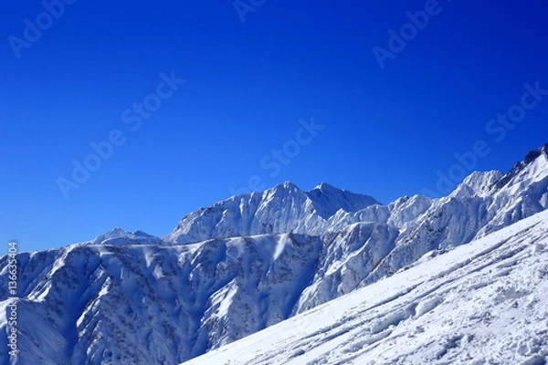 Fototapeta 真冬の北アルプス