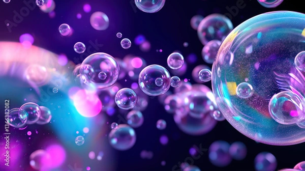Fototapeta abstract background with bubbles