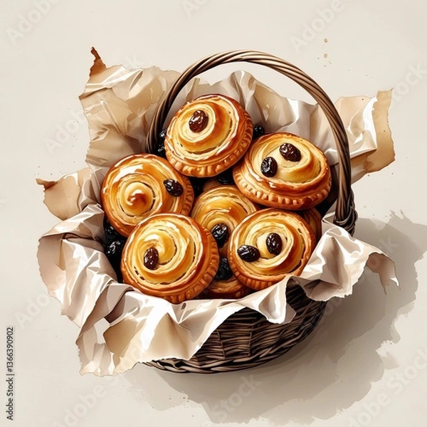 Fototapeta Cookies with chocolate