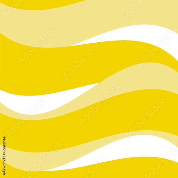 Fototapeta Abstract background with waves of different sizes in yellow, beige and white colors