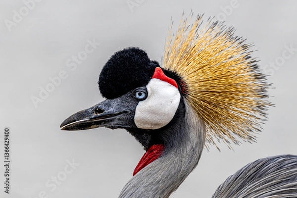 Obraz grey crowned crane