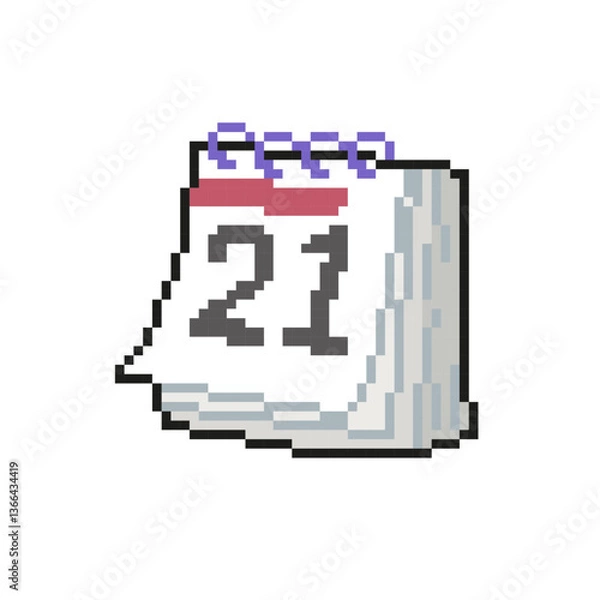 Obraz calendar date icon pixel art