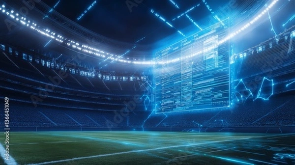 Fototapeta An AI powered system improving sports analytics by analyzing player performance, game statistics, and tactical data to provide deeper insights into team dynamics