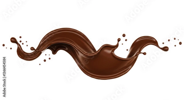 Obraz Isolated Chocolate Splash Wave
