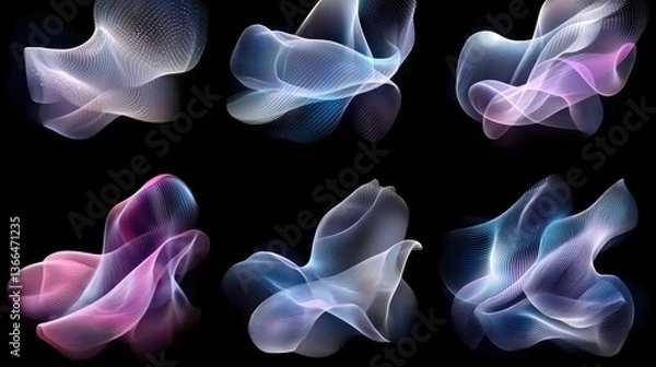 Fototapeta Abstract flowing shapes
