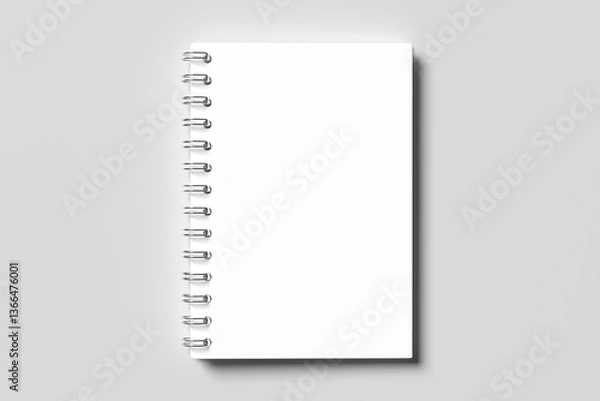 Obraz Blank A5 Spiral Notebook Mockup