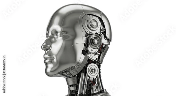 Obraz Isolated Robot Head