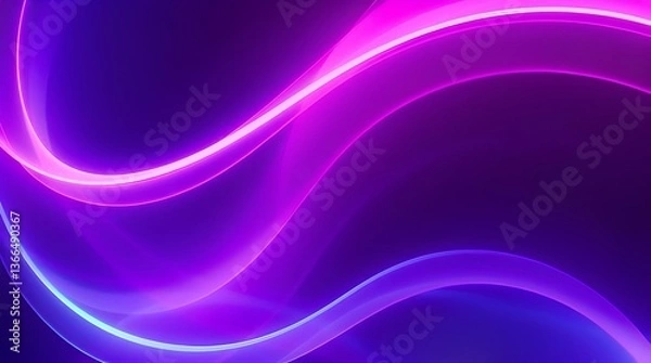 Fototapeta Smooth flowing purple waves background