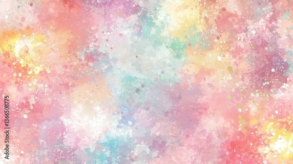 Fototapeta Abstract pastel watercolor cosmos background, artistic texture