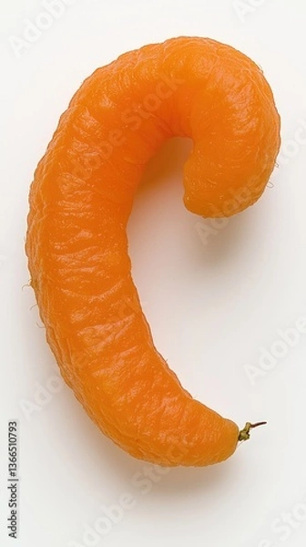 Fototapeta Odd-shaped carrot, isolated on white background. Food concept for health and cooking concepts