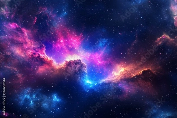 Fototapeta Colorful nebulae in deep space (10)
