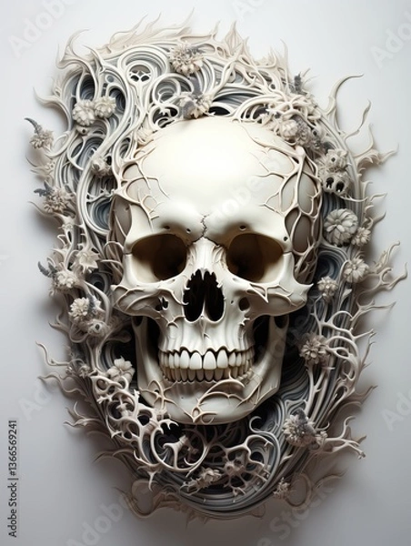 Obraz Череп и кости абстракция