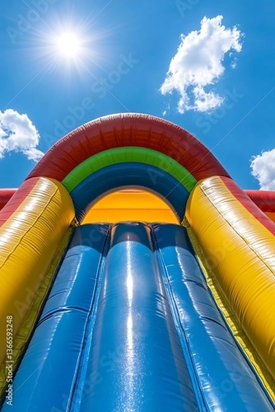 Fototapeta Inflatable Slide Sky View