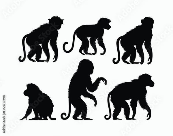 Fototapeta Baboon EPS Vector Template for Illustration