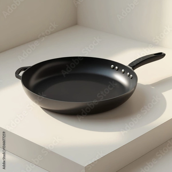 Obraz frying pan on a white background