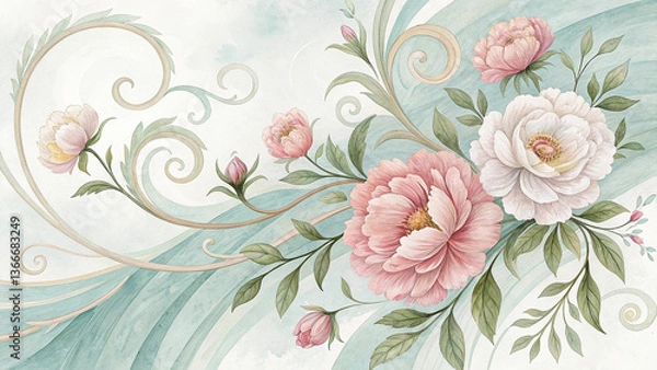 Obraz floral printing patterns