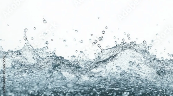 Obraz Water explosion effect caused by a falling droplet, super-dynamic and detailed.

