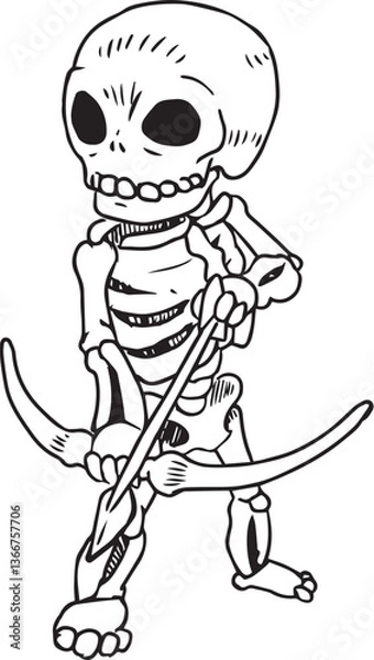 Fototapeta skeleton archer