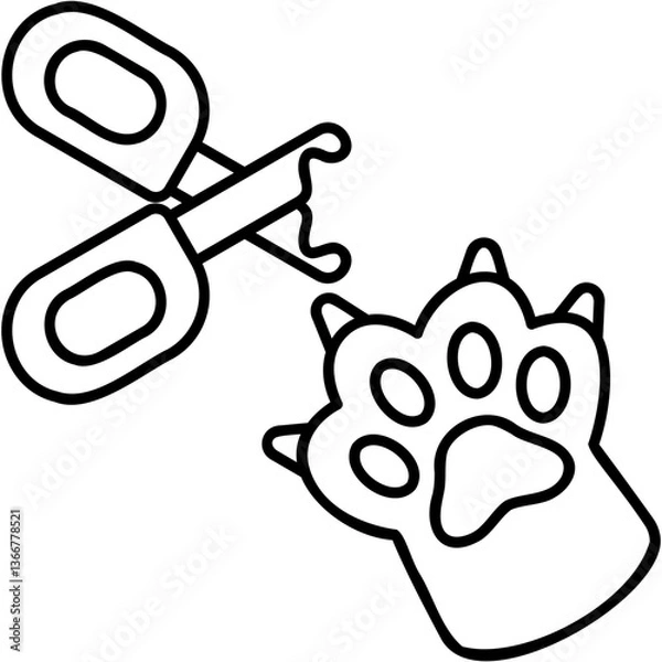 Fototapeta Pet Nail Clipper Icon