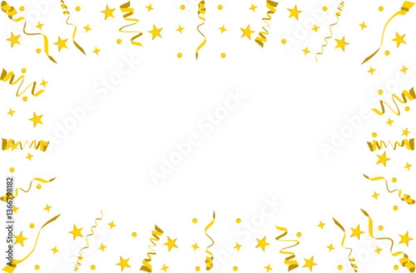Obraz Gold Confetti Decoration