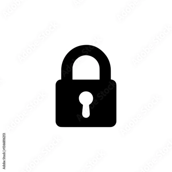 Fototapeta Property security lock icon with transparent background