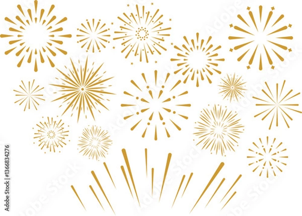 Obraz New Year Fireworks Decoration