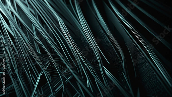 Obraz Geometric Abstract Background with Intersecting Lines and Shapes