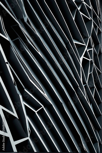 Obraz Geometric Abstract Background with Intersecting Lines and Shapes
